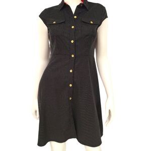 The Limited Black Polka Dot Shirt Dress size 0